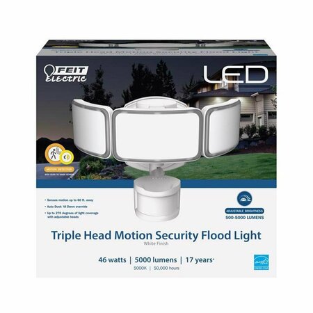 COMPLETE ATHLETE Motion-Sensing Hardwired LED Security Floodlight - White CO3306027